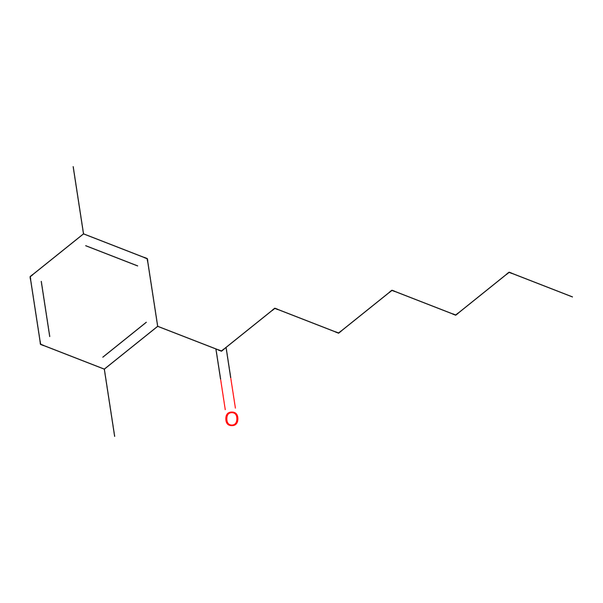 1-(2,5-Dimethylphenyl)heptan-1-one molecular structure, CAS 624286-49-3