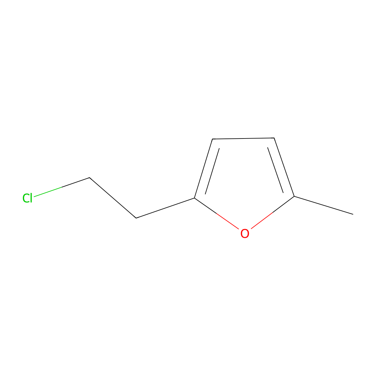 2-(2-Chloroethyl)-5-methylfuran molecular structure, CAS 62429-64-5