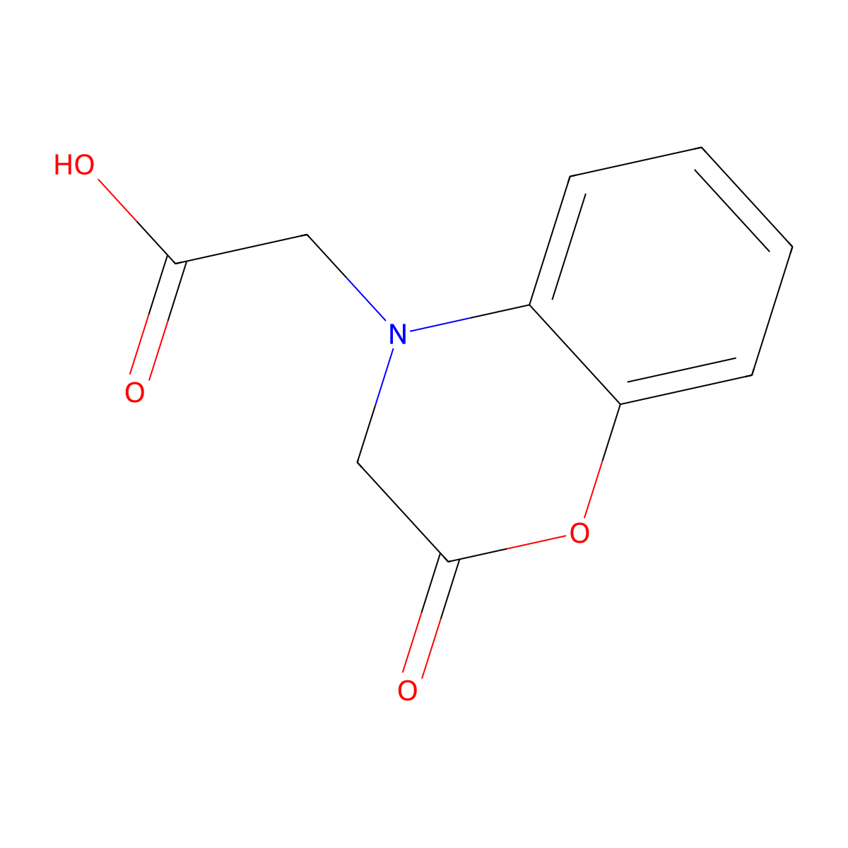 2-(2-oxo-3,4-dihydro-2H-1,4-benzoxazin-4-yl)acetic acid molecular structure, CAS 6243-07-8