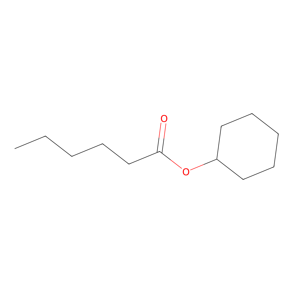 Cyclohexyl hexanoate molecular structure, CAS 6243-10-3