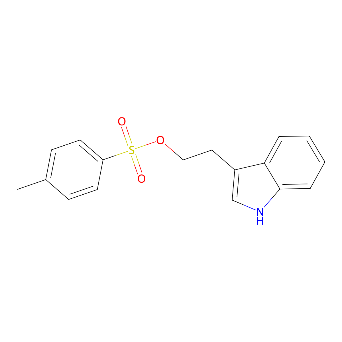 2-(1H-indol-3-yl)ethyl 4-methylbenzene-1-sulfonate molecular structure, CAS 6243-54-5