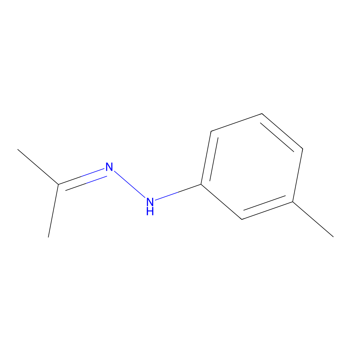 3-methyl-N-(propan-2-ylideneamino)aniline molecular structure, CAS 6243-74-9