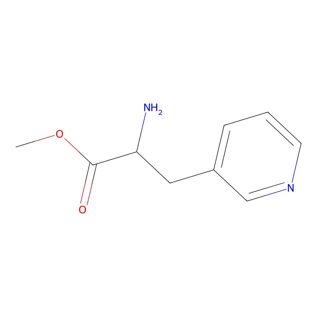 Methyl 2-amino-3-(pyridin-3-YL)propanoate molecular structure, CAS 62430-08-4