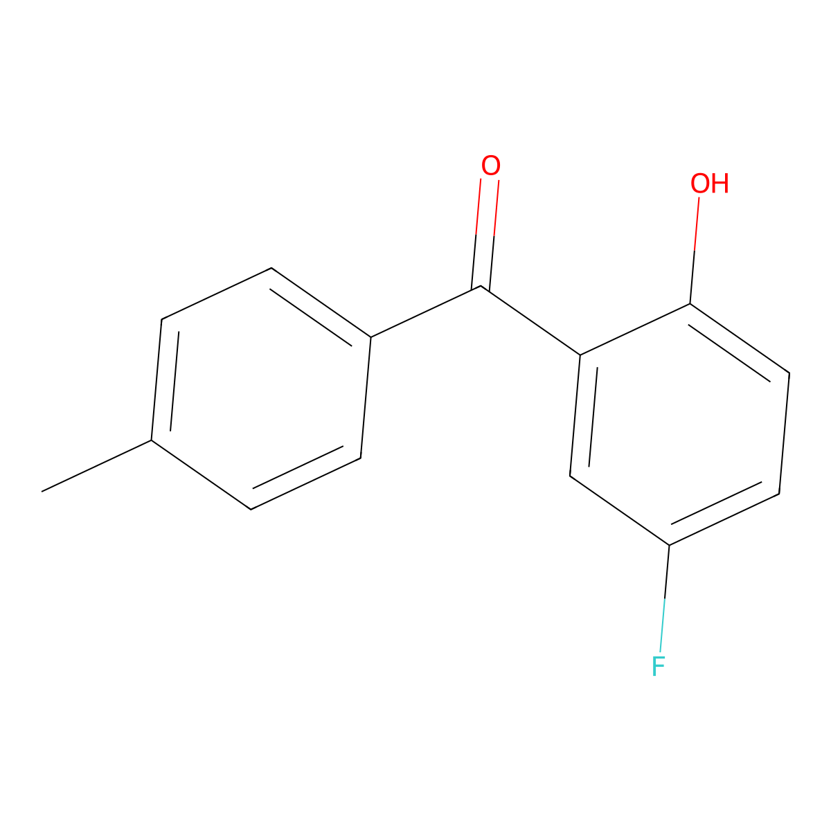 (5-Fluoro-2-hydroxyphenyl)(4-methylphenyl)methanone molecular structure, CAS 62433-29-8