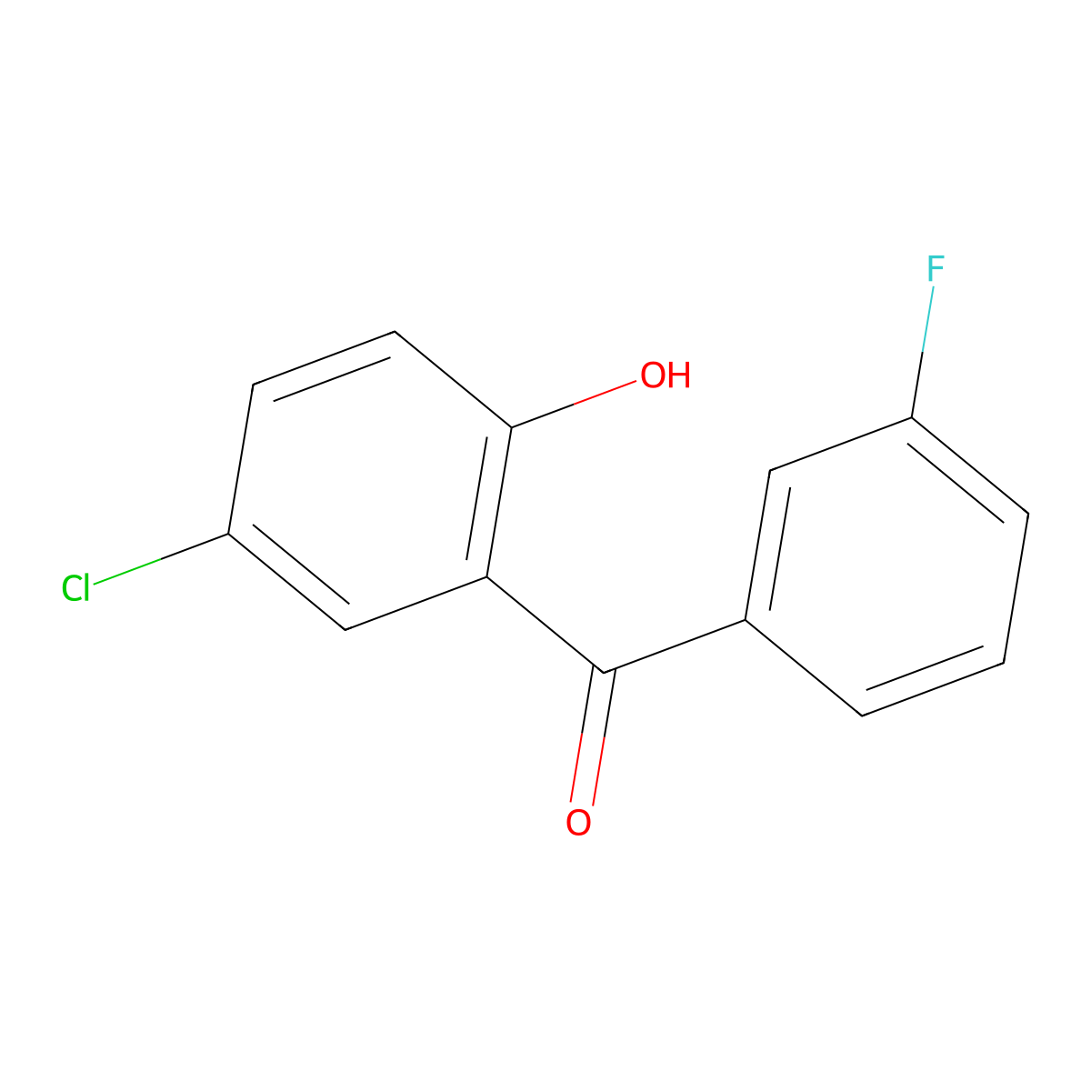 (5-Chloro-2-hydroxyphenyl)(3-fluorophenyl)methanone molecular structure, CAS 62433-31-2