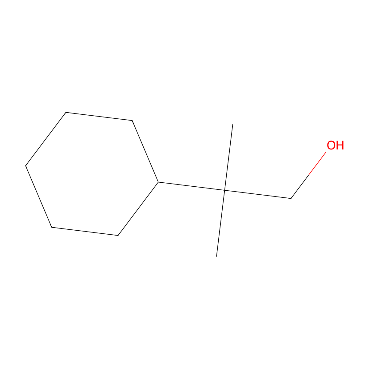 2-Cyclohexyl-2-methylpropan-1-ol molecular structure, CAS 62435-08-9