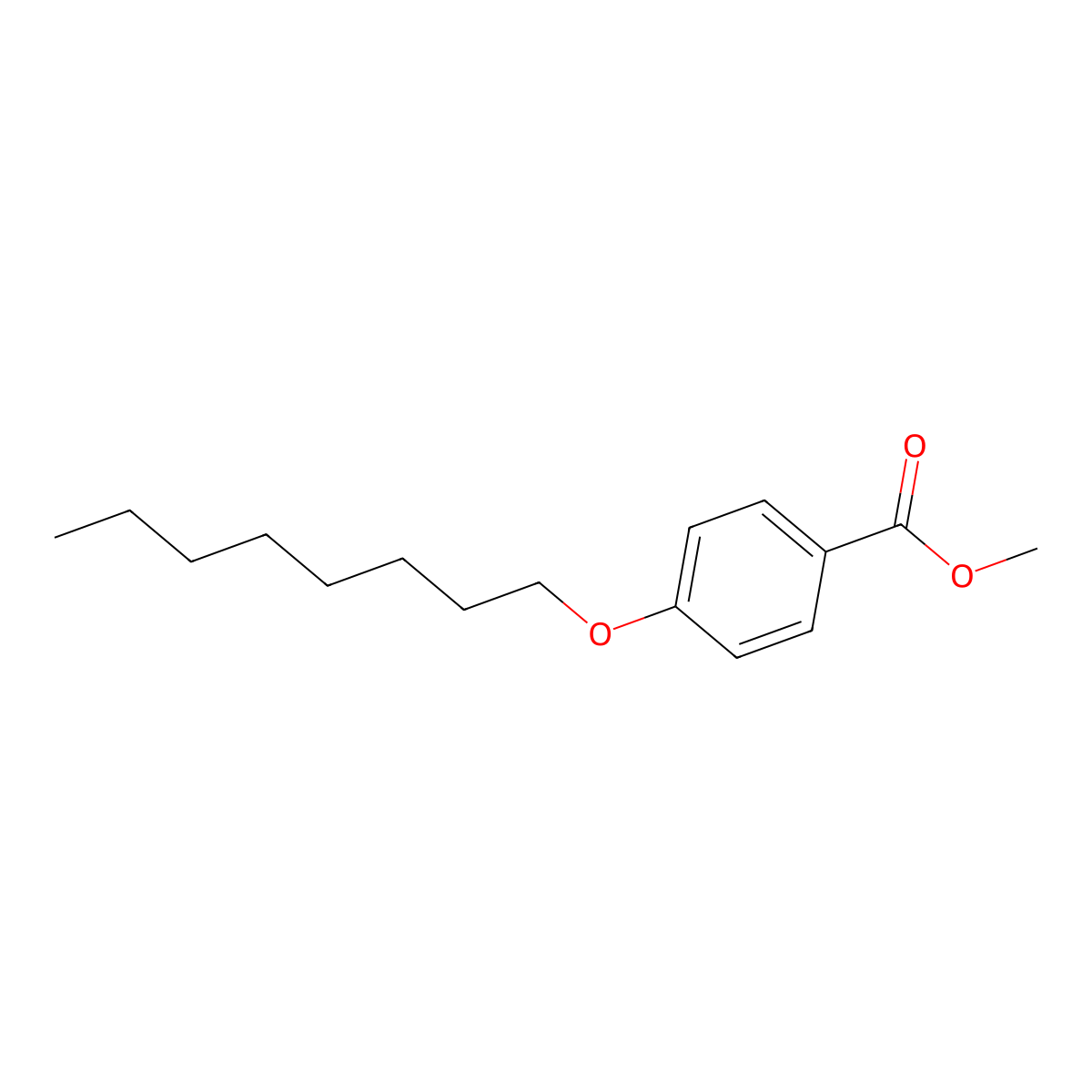 Methyl 4-octyloxybenzoate molecular structure, CAS 62435-37-4