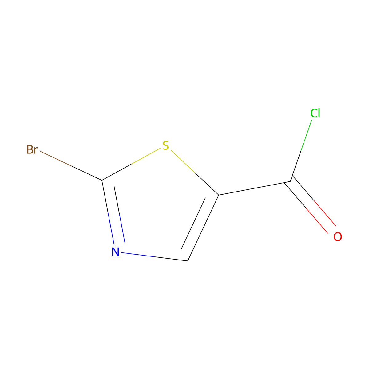2-Bromo-1,3-thiazole-5-carbonyl chloride molecular structure, CAS 62435-93-2
