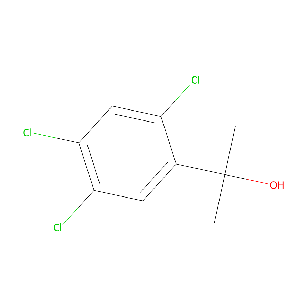 2-(2,4,5-Trichlorophenyl)propan-2-ol molecular structure, CAS 62436-52-6