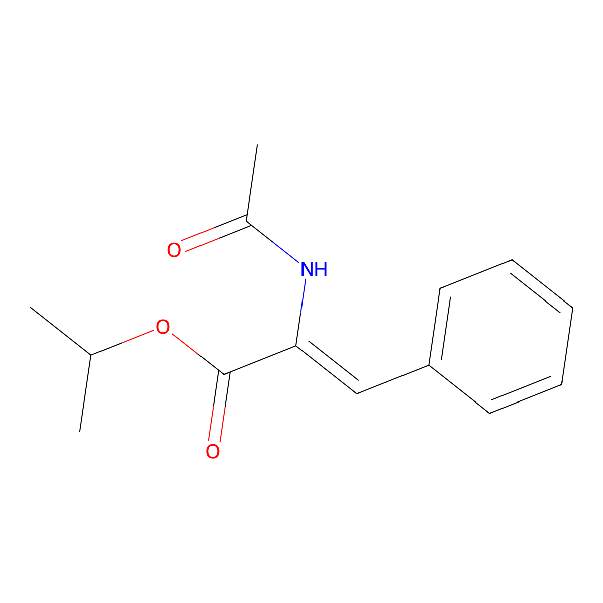 2-Propenoic acid, 2-(acetylamino)-3-phenyl-, 1-methylethyl ester, (Z)- molecular structure, CAS 62436-68-4