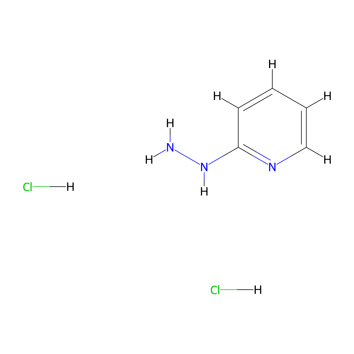 2-Pyridone hydrazone dihydrochloride molecular structure, CAS 62437-99-4