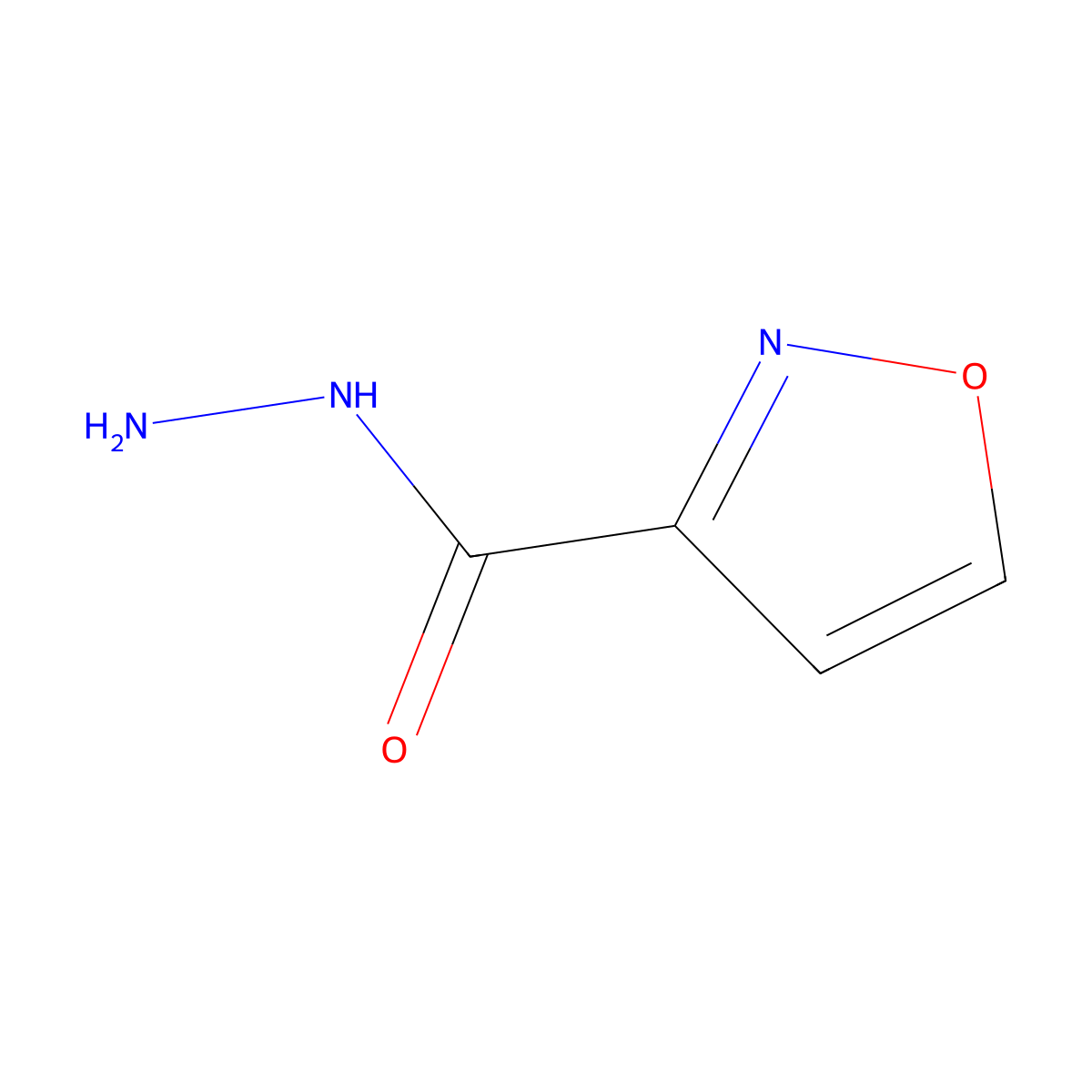 1,2-Oxazole-3-carbohydrazide molecular structure, CAS 62438-02-2