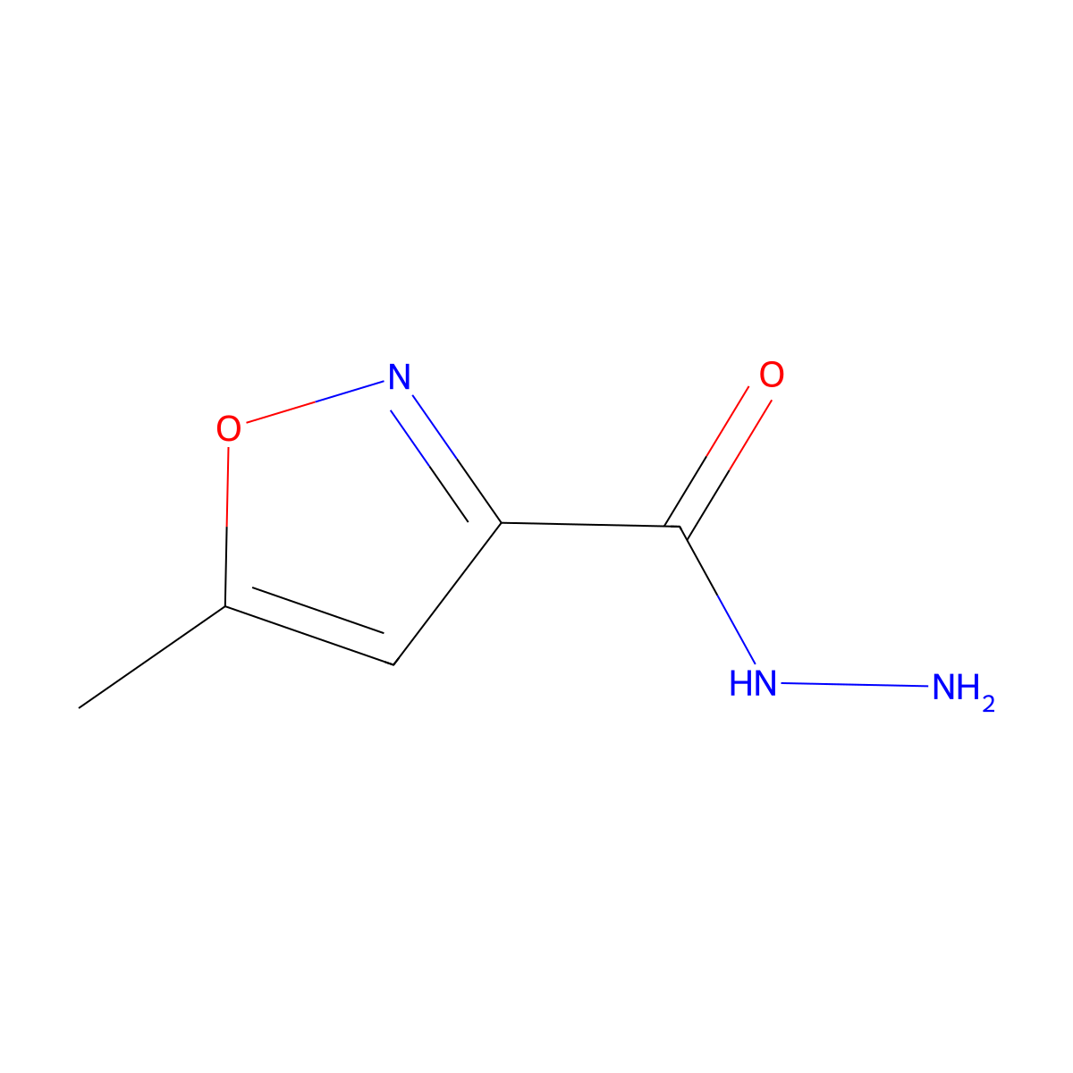 5-Methyl-3-isoxazolecarbohydrazide molecular structure, CAS 62438-03-3