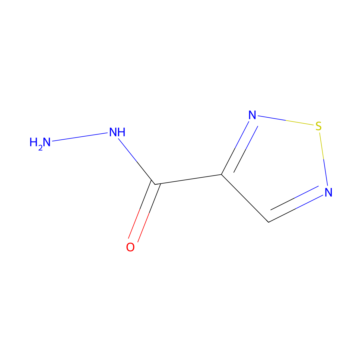 1,2,5-Thiadiazole-3-carbohydrazide molecular structure, CAS 62438-04-4