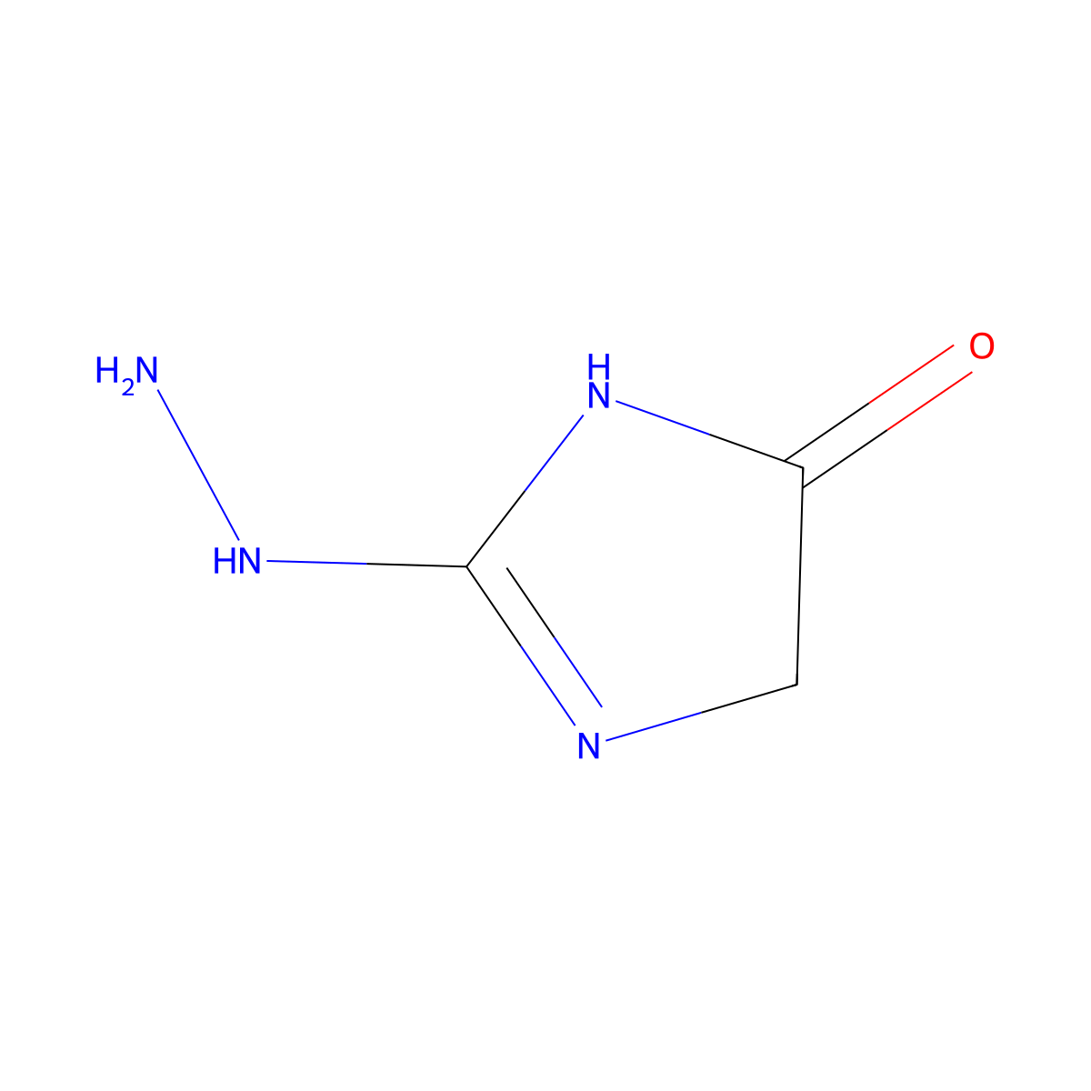 2-Hydrazinyl-3,5-dihydro-4H-imidazol-4-one molecular structure, CAS 62438-06-6