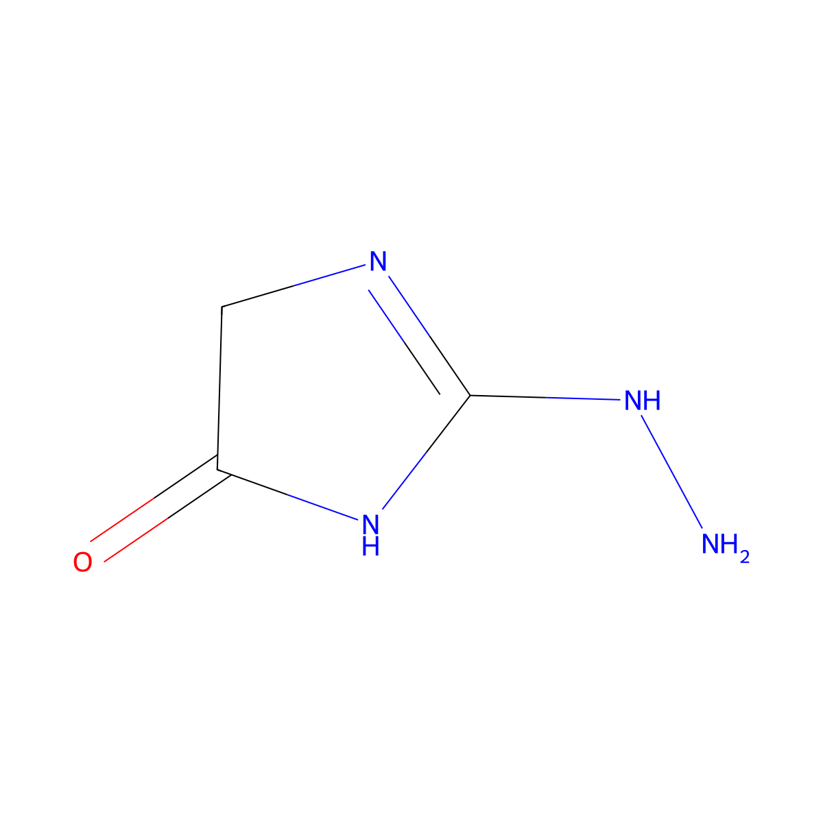 2-Hydrazinyl-3,5-dihydro-4H-imidazol-4-one molecular structure, CAS 62438-06-6