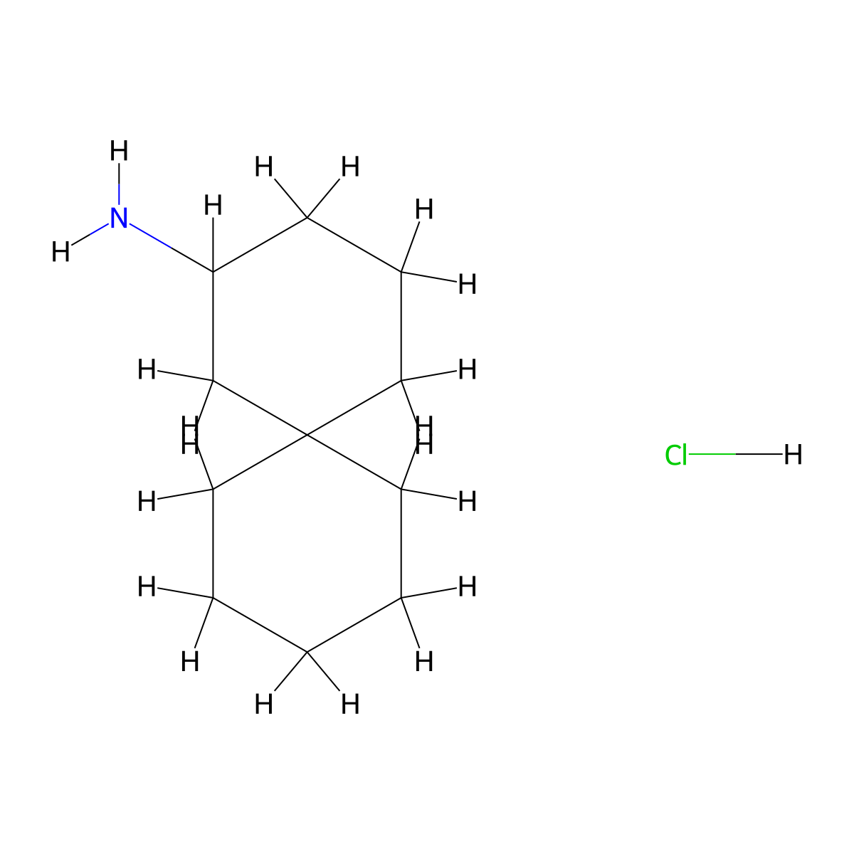 Spiro[5.5]undecan-2-amine hydrochloride molecular structure, CAS 62439-54-7