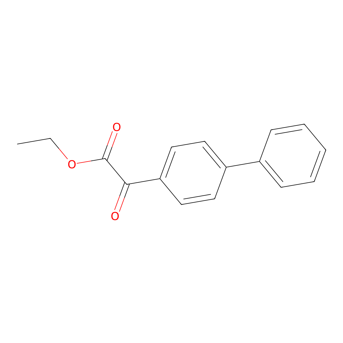 Ethyl 4-phenylbenzoylformate molecular structure, CAS 6244-53-7