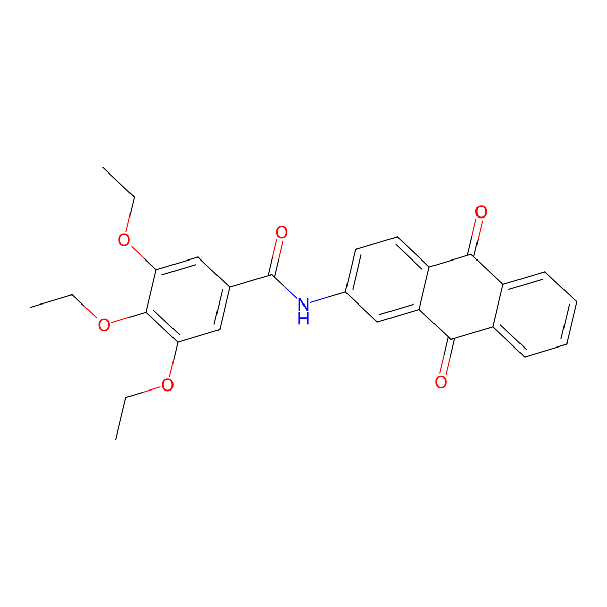 N-(9,10-dioxo-9,10-dihydroanthracen-2-yl)-3,4,5-triethoxybenzamide molecular structure, CAS 6244-80-0