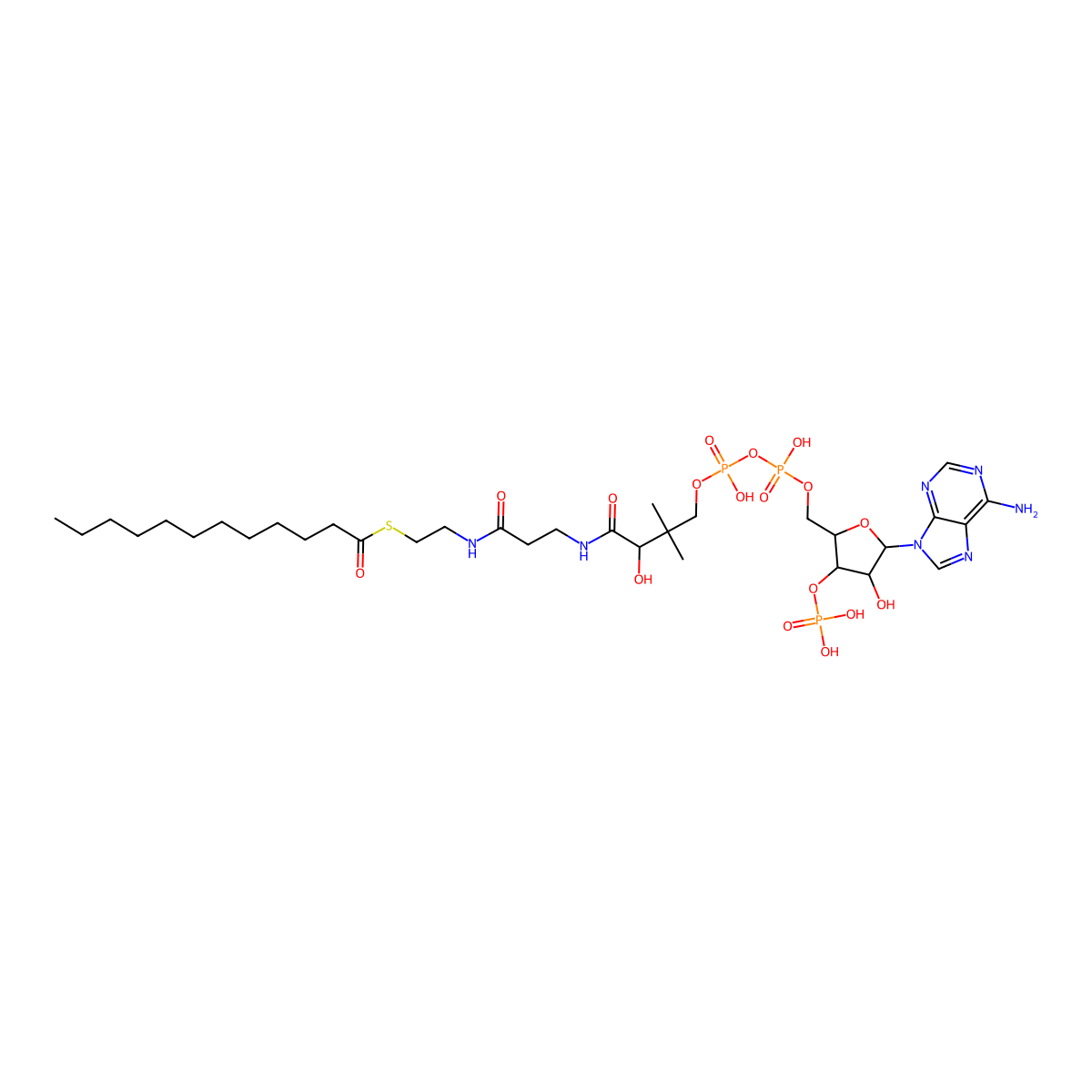 lauroyl-CoA molecular structure, CAS 6244-92-4