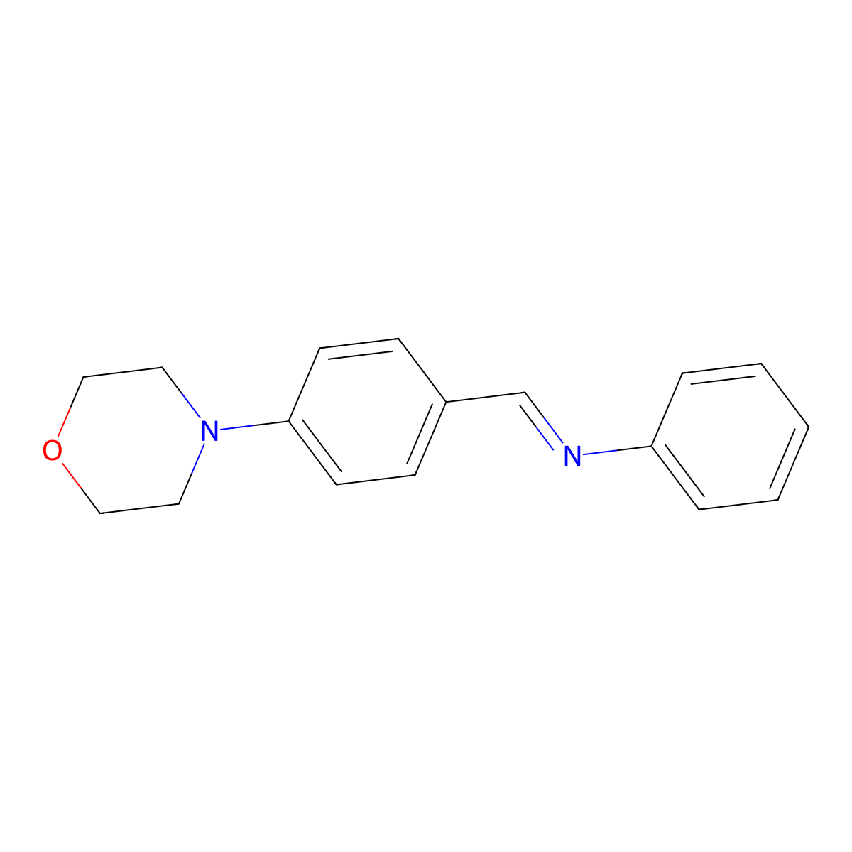 1-(4-morpholin-4-ylphenyl)-N-phenylmethanimine molecular structure, CAS 62441-70-7