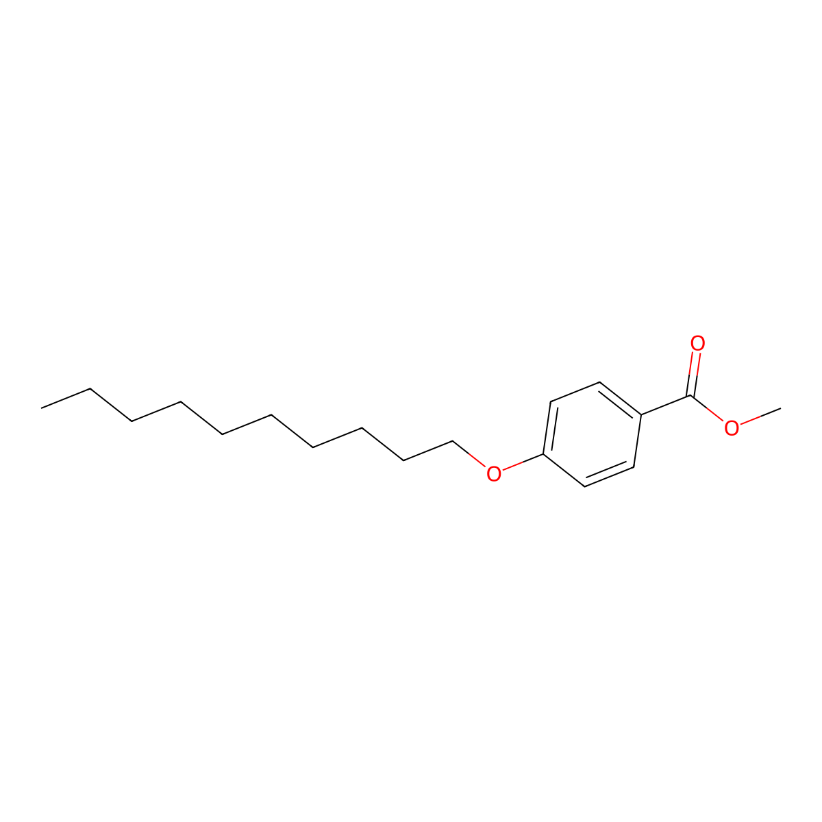 Methyl 4-(decyloxy)benzoate molecular structure, CAS 62443-10-1
