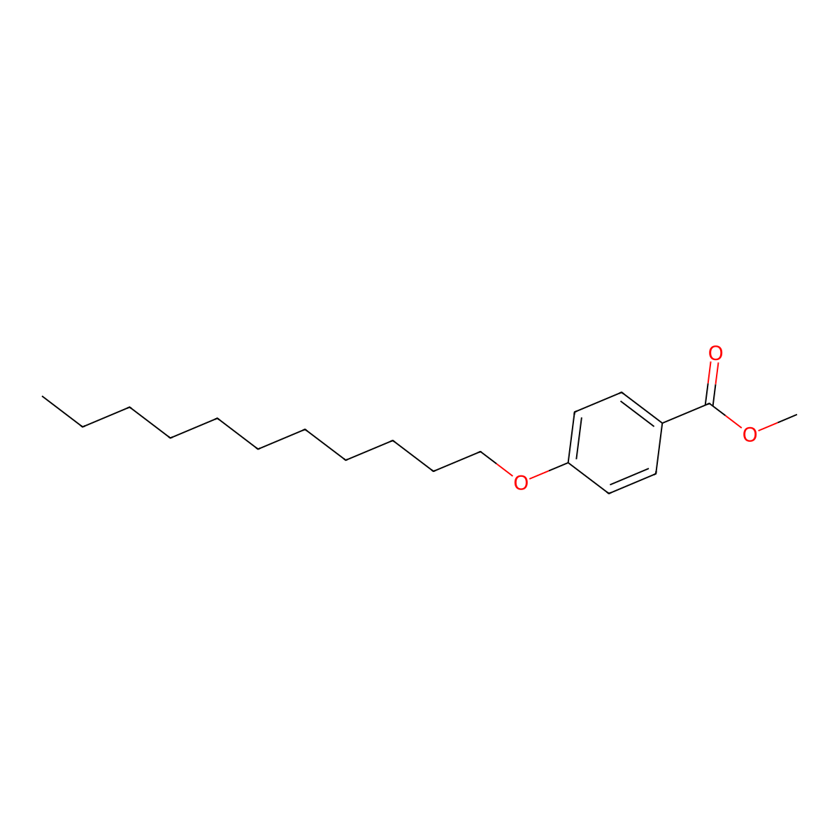 Methyl 4-(undecyloxy)benzoate molecular structure, CAS 62443-11-2