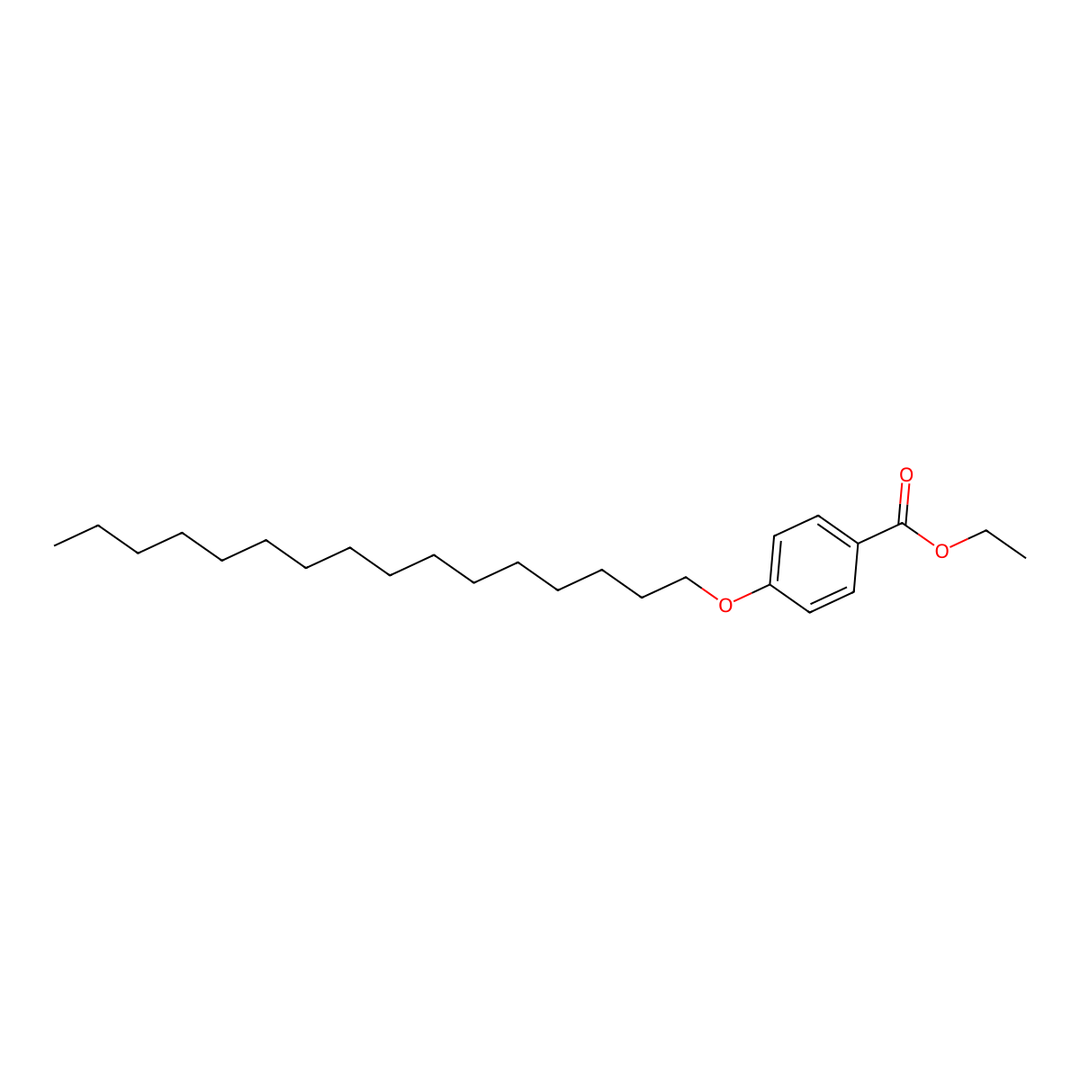 Ethyl 4-(hexadecyloxy)benzoate molecular structure, CAS 62443-20-3