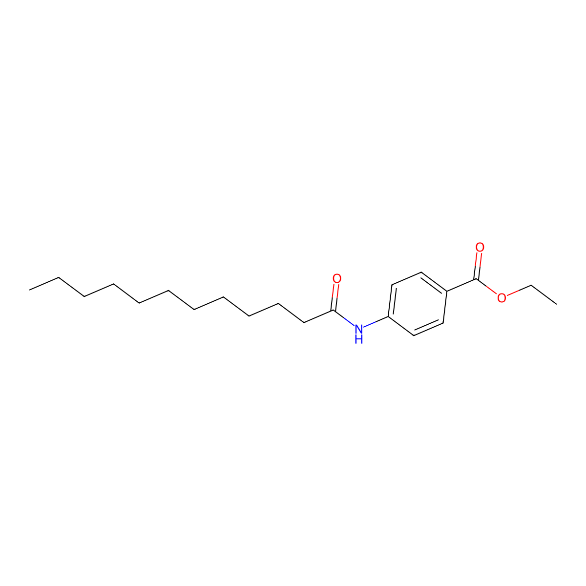 Ethyl 4-(dodecanoylamino)benzoate molecular structure, CAS 62443-29-2