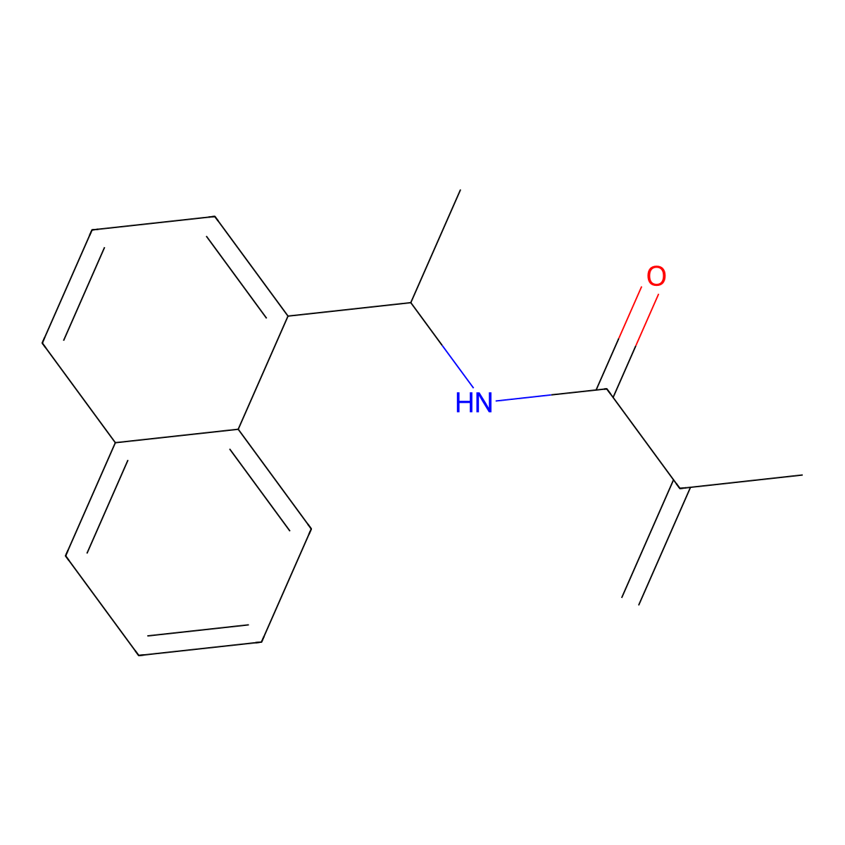 2-Methyl-N-[1-(naphthalen-1-yl)ethyl]prop-2-enamide molecular structure, CAS 62445-88-9