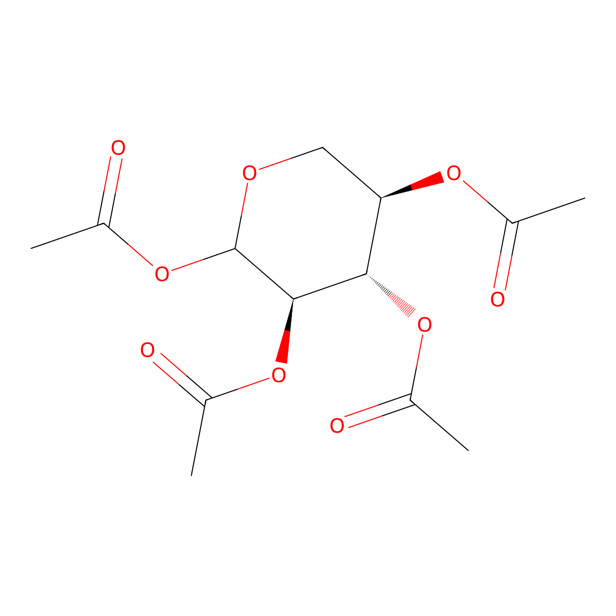 1,2,3,4-Tetraacetyl-xylopyranose molecular structure, CAS 62446-93-9
