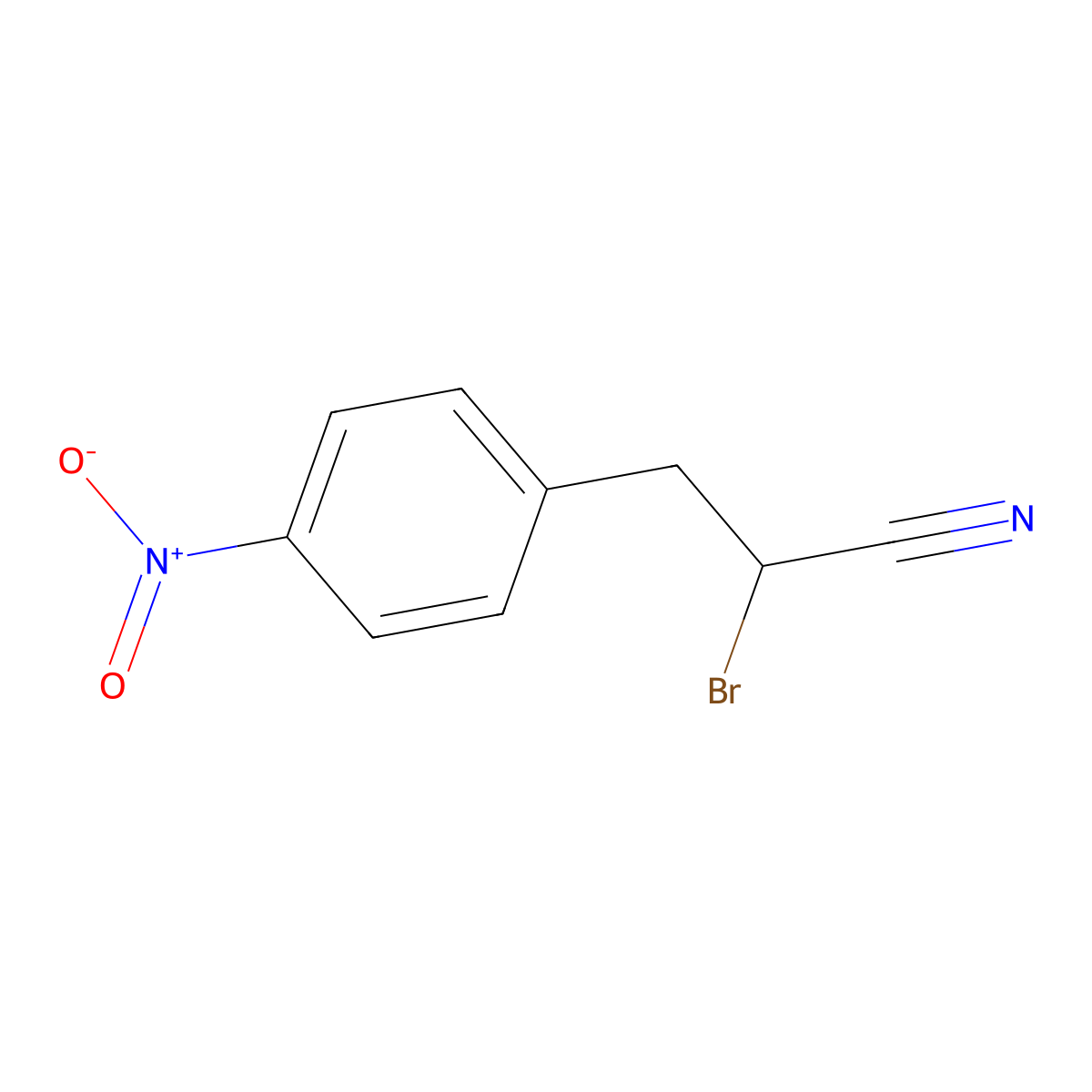 2-Bromo-3-(4-nitrophenyl)propanenitrile molecular structure, CAS 62448-25-3