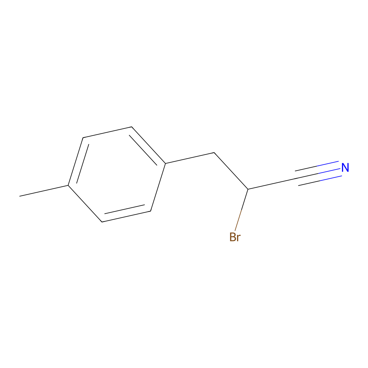2-Bromo-3-(4-methylphenyl)propanenitrile molecular structure, CAS 62448-29-7