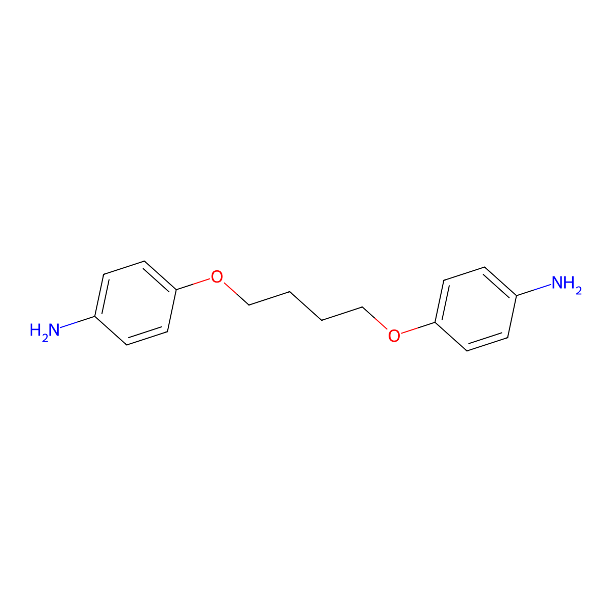 Diaminodiphenoxybutane molecular structure, CAS 6245-50-7