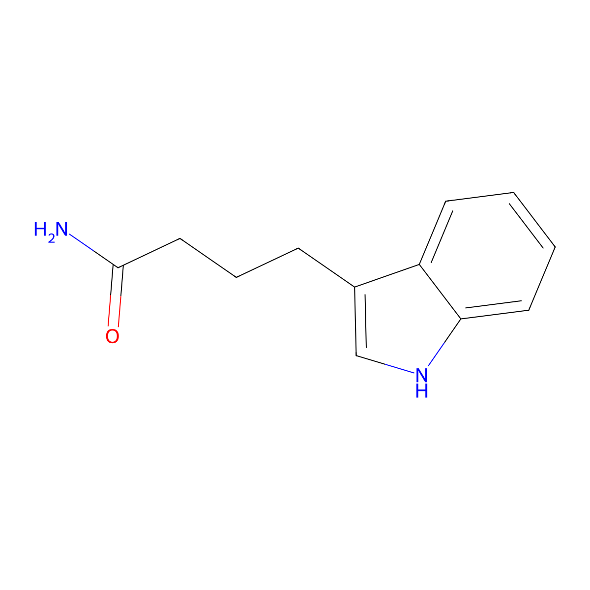 4-(1H-Indol-3-yl)butanamide molecular structure, CAS 6245-91-6