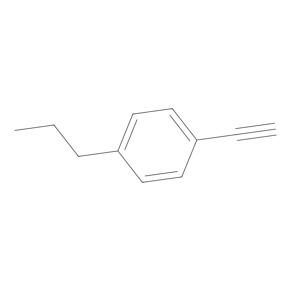 1-Ethynyl-4-propylbenzene molecular structure, CAS 62452-73-7
