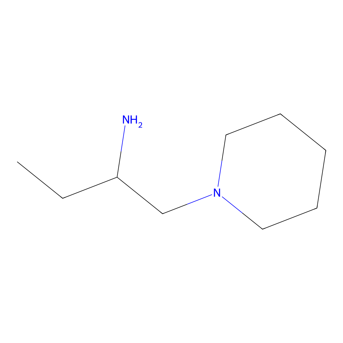 1-(Piperidin-1-yl)butan-2-amine molecular structure, CAS 62453-97-8