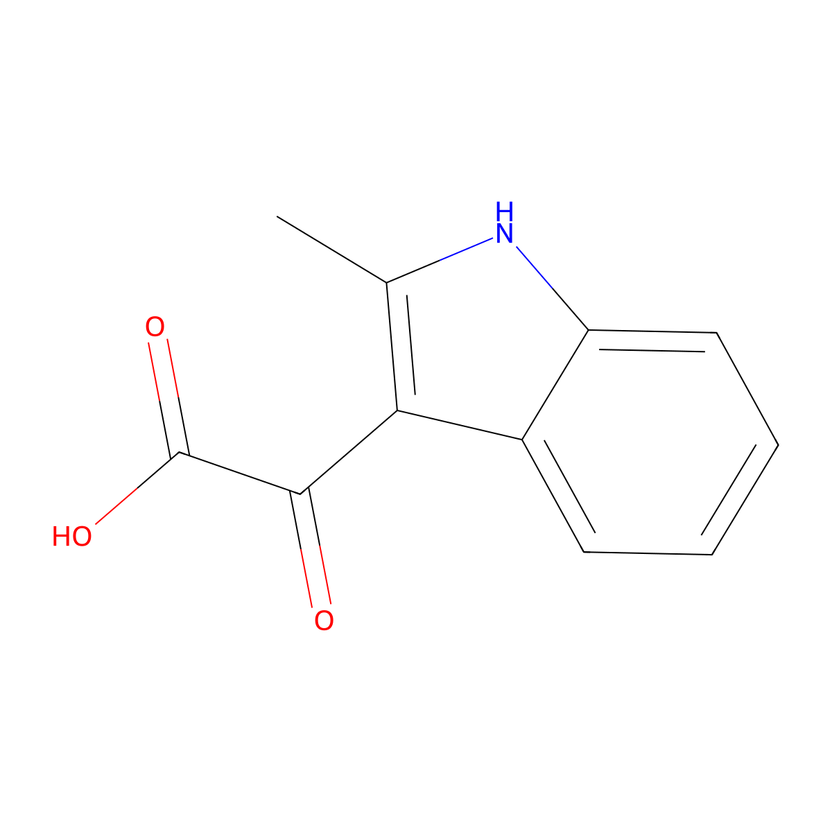 2-(2-methyl-1H-indol-3-yl)-2-oxoacetic acid molecular structure, CAS 62454-47-1