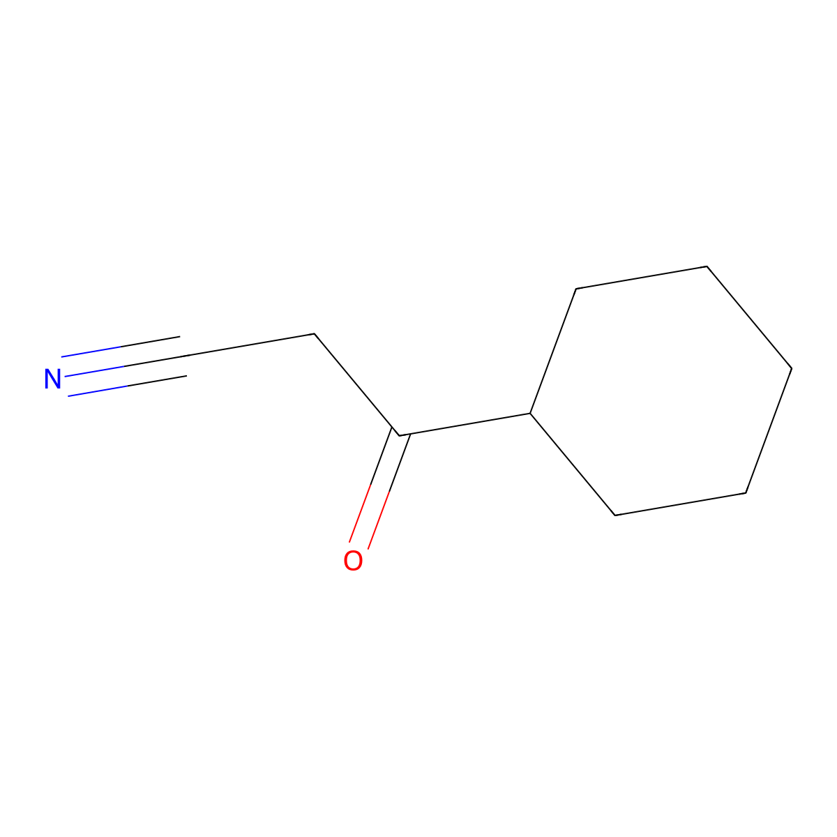3-Cyclohexyl-3-oxopropanenitrile molecular structure, CAS 62455-70-3