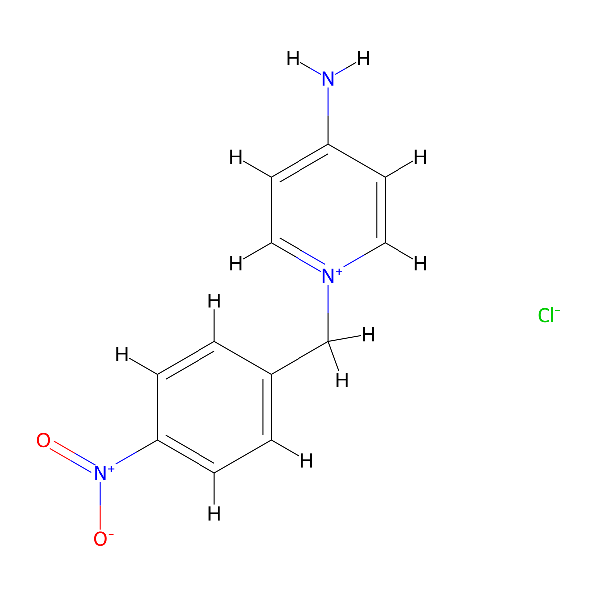 Pyridinium, 4-amino-1-[(4-nitrophenyl)methyl]-, chloride molecular structure, CAS 62455-96-3