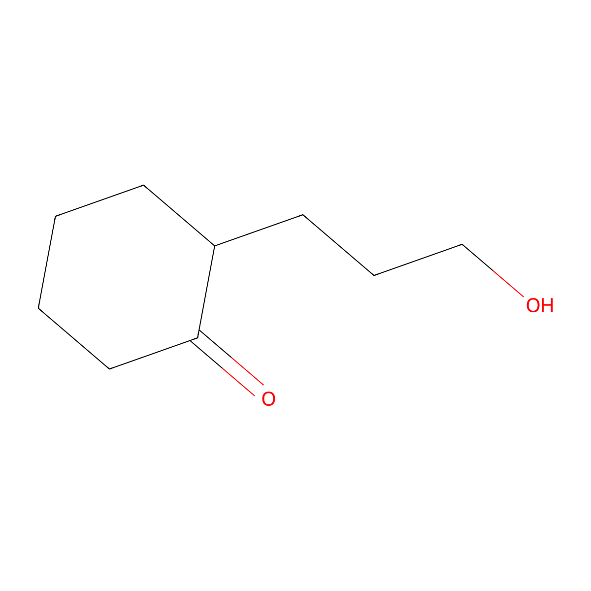 2-(3-Hydroxypropyl)cyclohexan-1-one molecular structure, CAS 62456-11-5