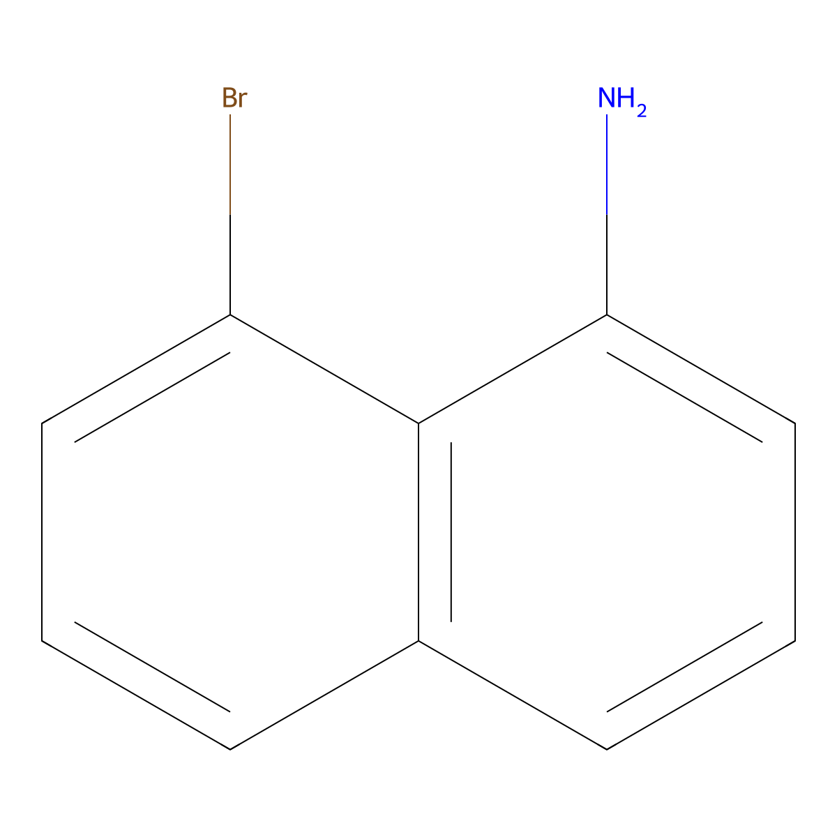 8-Bromonaphthalen-1-amine molecular structure, CAS 62456-34-2