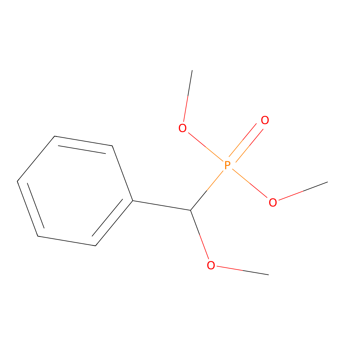 Dimethyl methoxy(phenyl)methylphosphonate molecular structure, CAS 62456-45-5