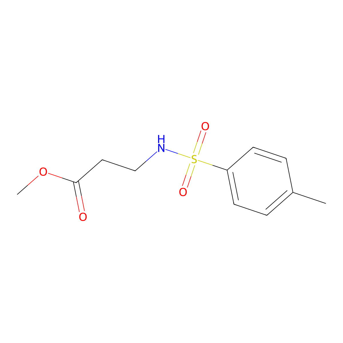 Methyl 3-(4-methylbenzenesulfonamido)propanoate molecular structure, CAS 62456-75-1