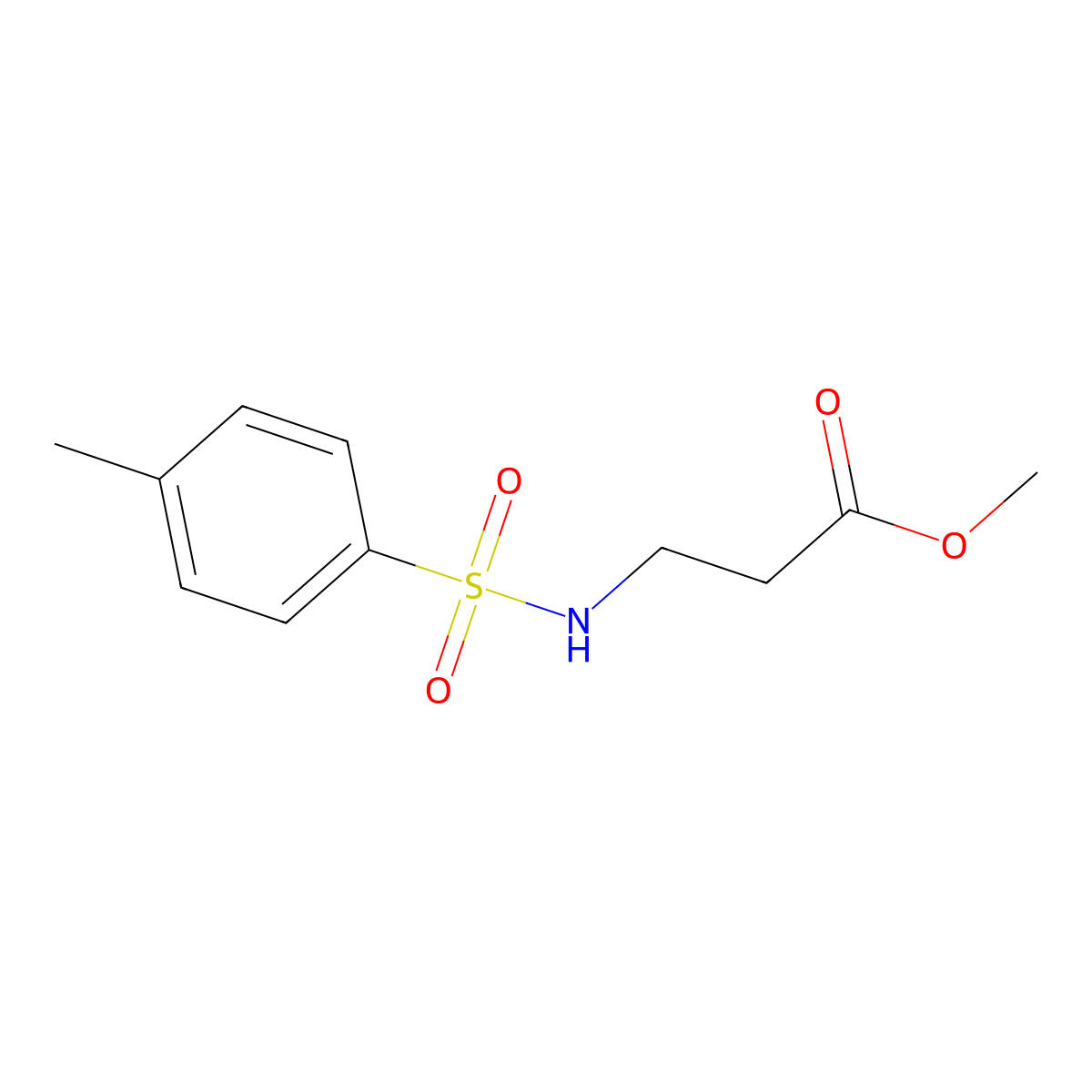Methyl 3-(4-methylbenzenesulfonamido)propanoate molecular structure, CAS 62456-75-1