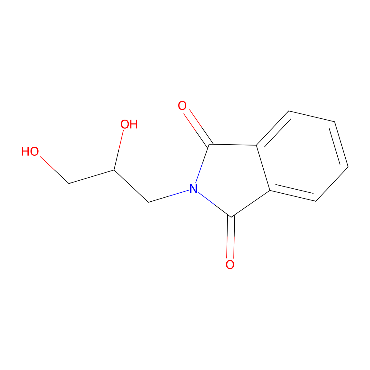 2-(2,3-Dihydroxypropyl)-1H-isoindole-1,3(2H)-dione molecular structure, CAS 62457-35-6