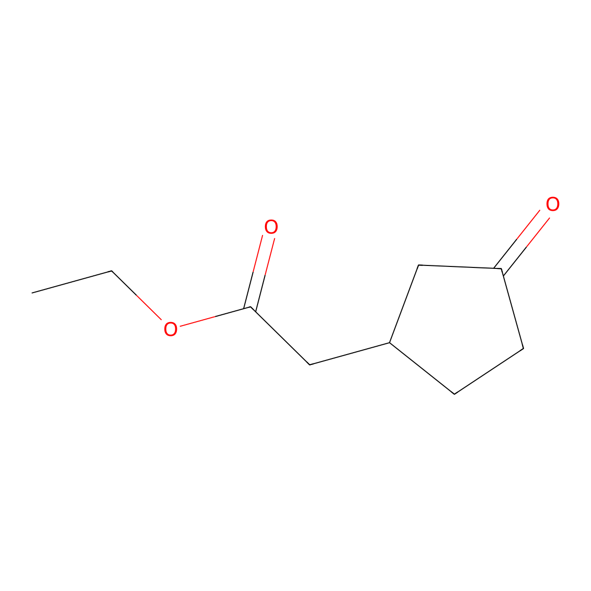 Ethyl 2-(3-oxocyclopentyl)acetate molecular structure, CAS 62457-60-7