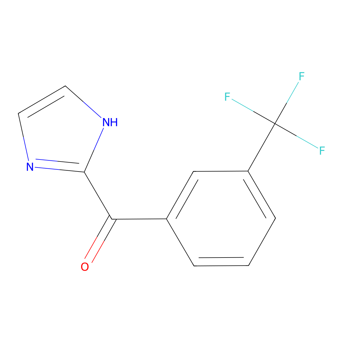 (1H-imidazol-2-yl)(3-(trifluoromethyl)phenyl)methanone molecular structure, CAS 62457-93-6
