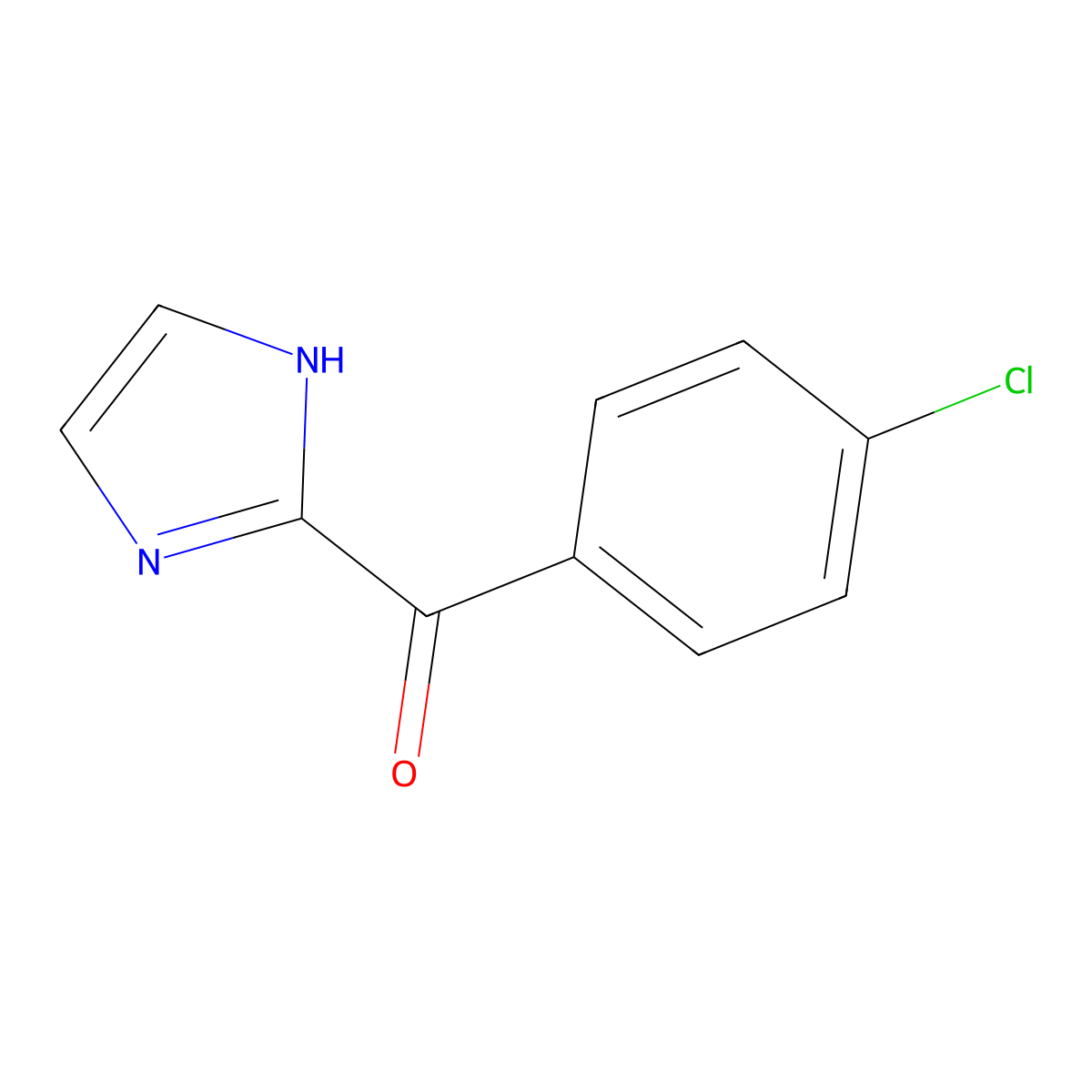 (4-Chlorophenyl)(1H-imidazol-2-yl)methanone molecular structure, CAS 62457-94-7