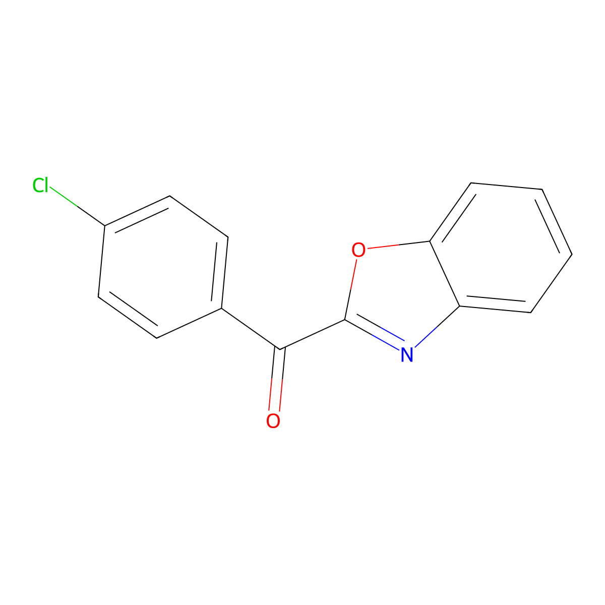 (1,3-Benzoxazol-2-yl)(4-chlorophenyl)methanone molecular structure, CAS 62458-12-2